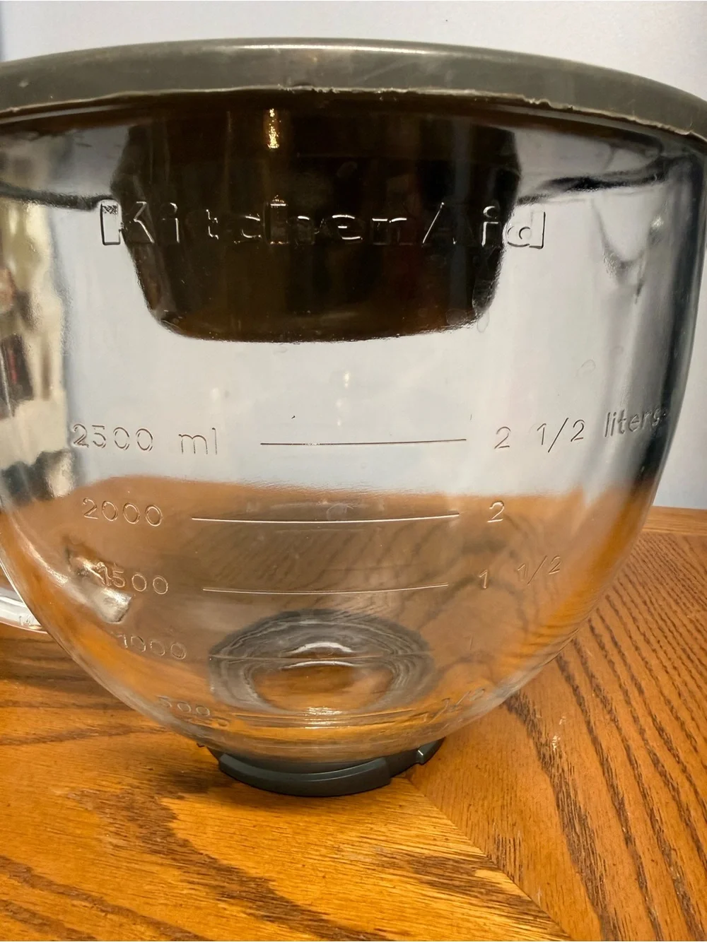 KitchenAid Clear Glass Mixing Bowl with Gray Lid